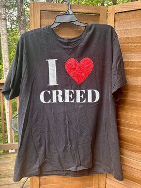 I ❤️ Creed Graphic Band Tee Black T-Shirt Size 3XL Cotton
